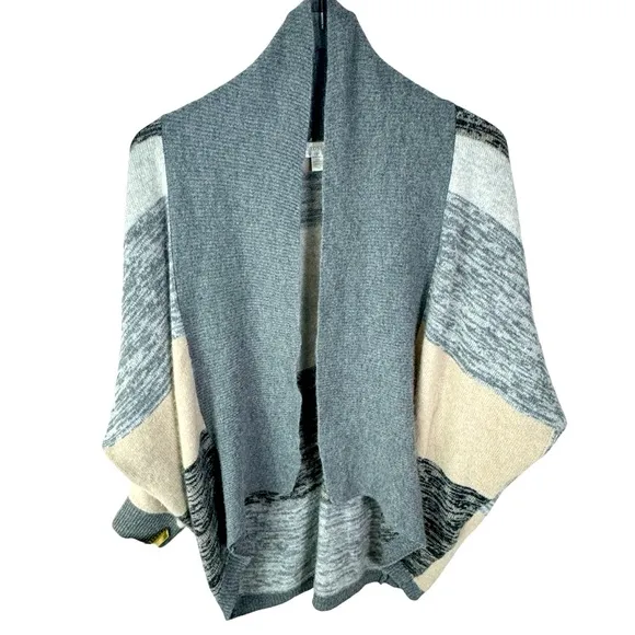 Nordstrom Collection 100% Cashmere Open Cardigan Sweater Gray Women's Size M/L