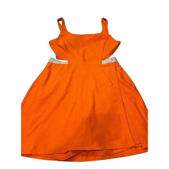 NWT Outdoor Voices Women Large Court Dress Clemetine Orange‎ Tennis Dress Skort