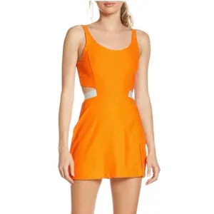NWT Outdoor Voices Women Large Court Dress Clemetine Orange‎ Tennis Dress Skort