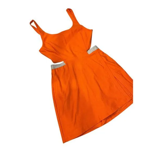NWT Outdoor Voices Women Large Court Dress Clemetine Orange‎ Tennis Dress Skort