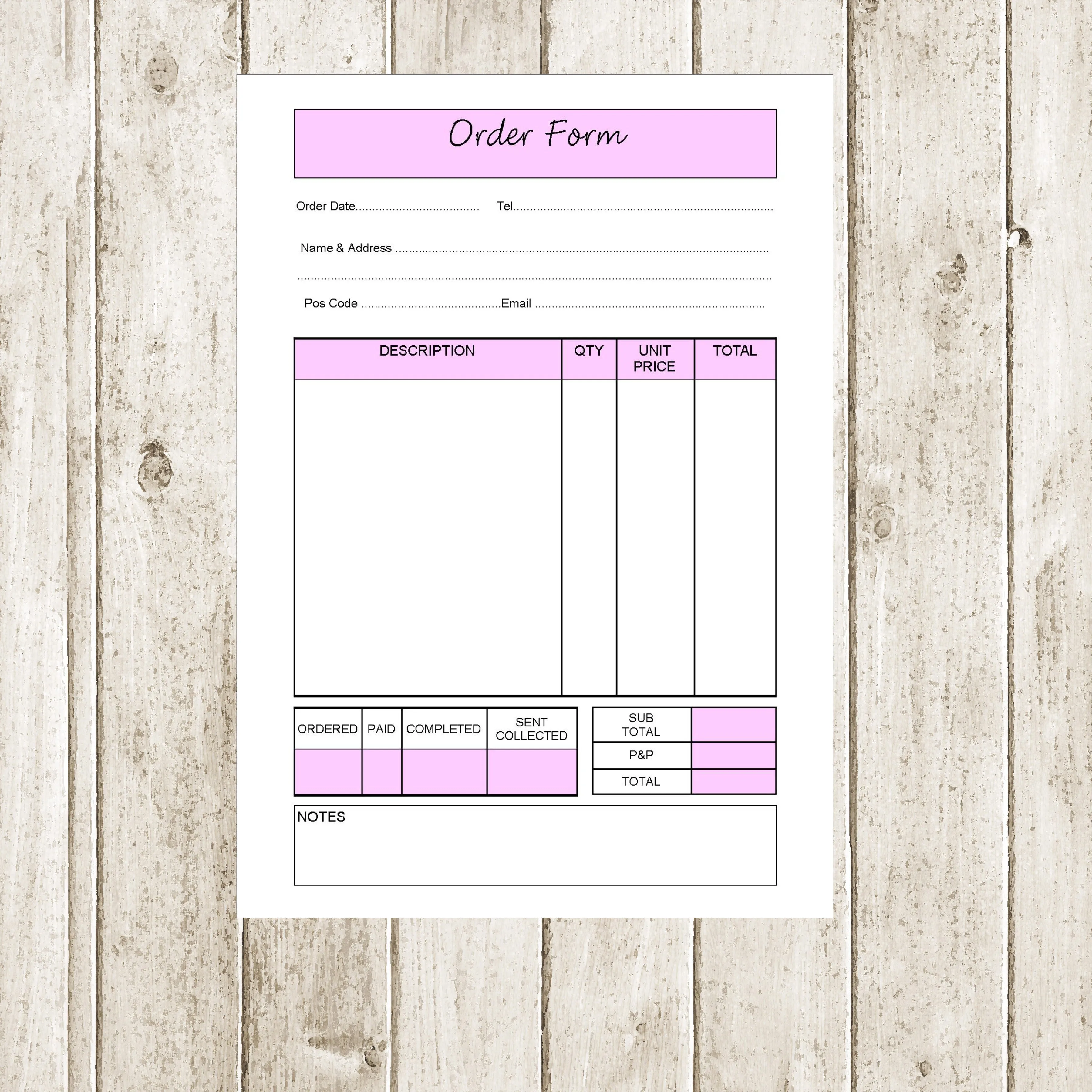 ORDER BOOK - A4 SPIRAL BOUND WITH 60 PAGES