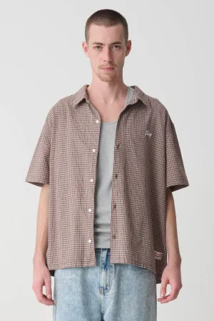 OXFORD SCRIPT SHIRT - BROWN