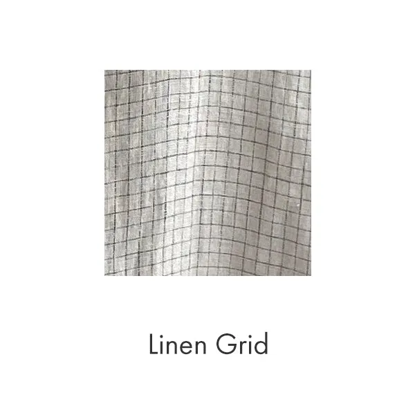 Oxford Shirt Dress in Linen Grid