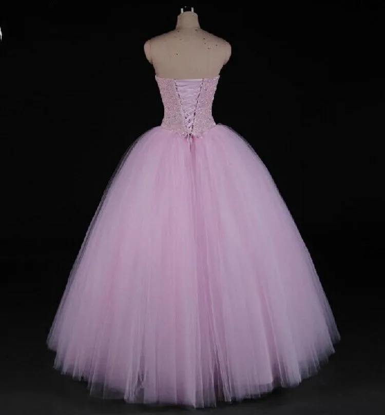 Pink Beaded Gorgeous Long Sweet 16 Dresses, New Style Formal Dresses