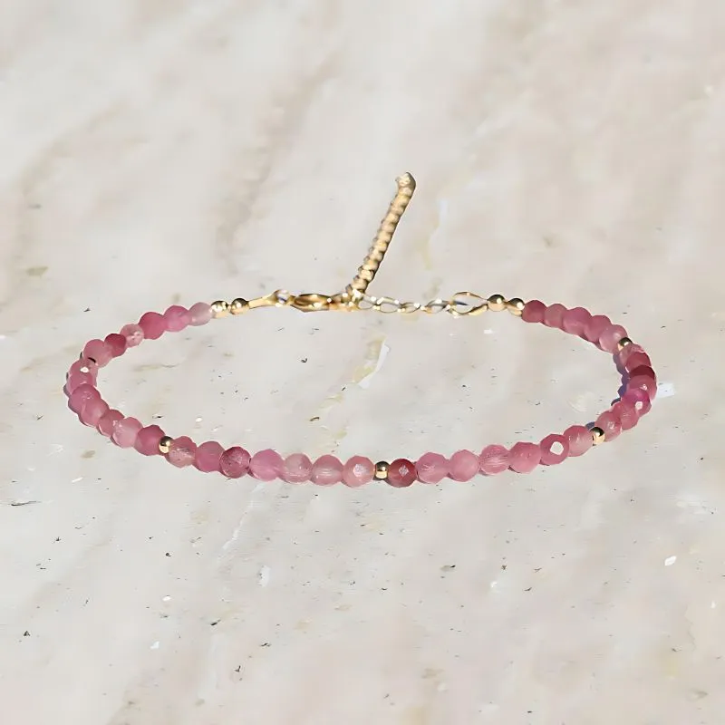 Pink Tourmaline Delicate Luxury Bracelet