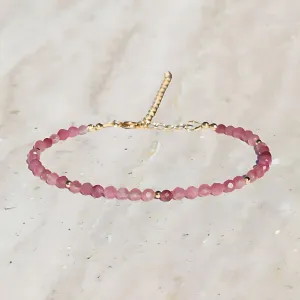 Pink Tourmaline Delicate Luxury Bracelet