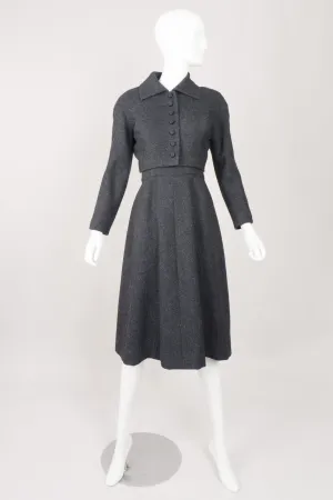 Pleated Crop Jacket & Dress Set