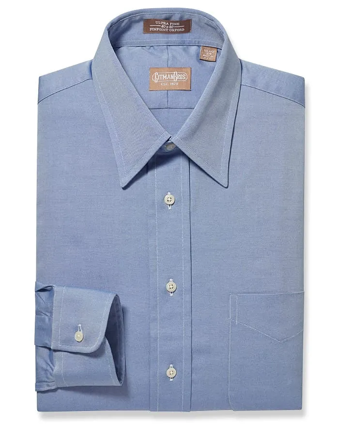 Point Collar Pinpoint Blue - Big/Tall
