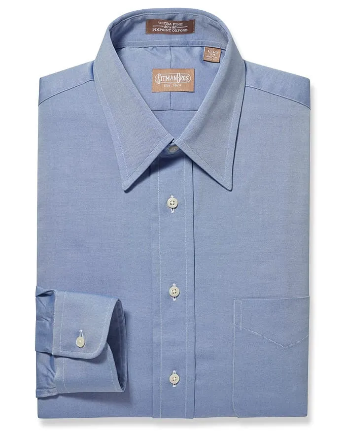 Point Collar Pinpoint Blue