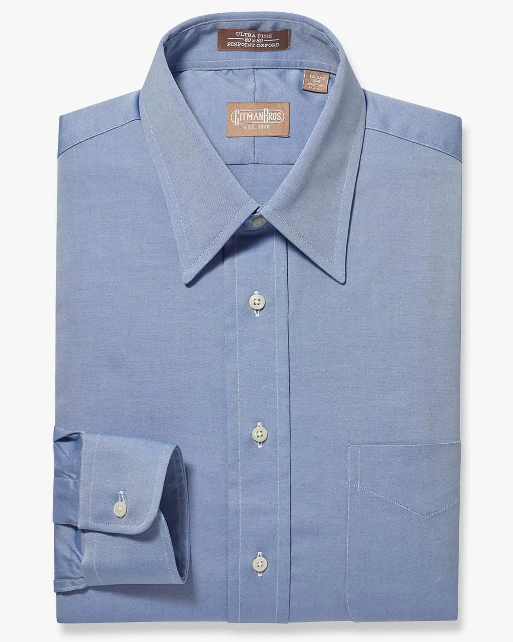 Point Collar Pinpoint Blue