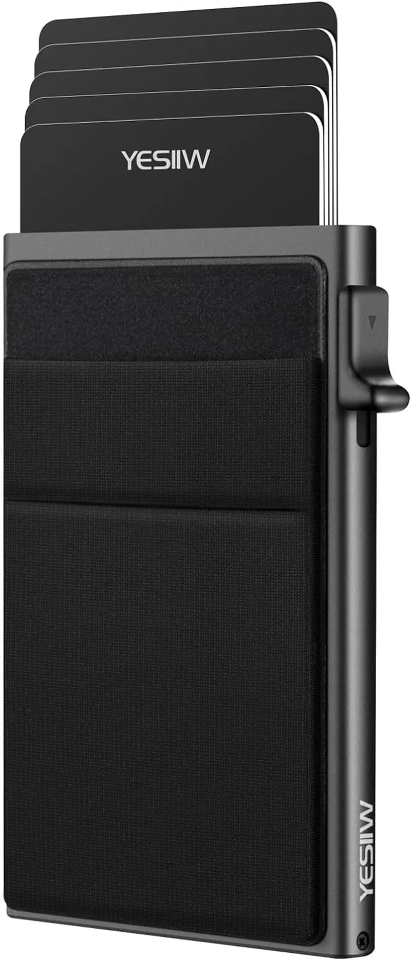 Pop up Business Card Holder for Men Minimalist Aluminum Wallet