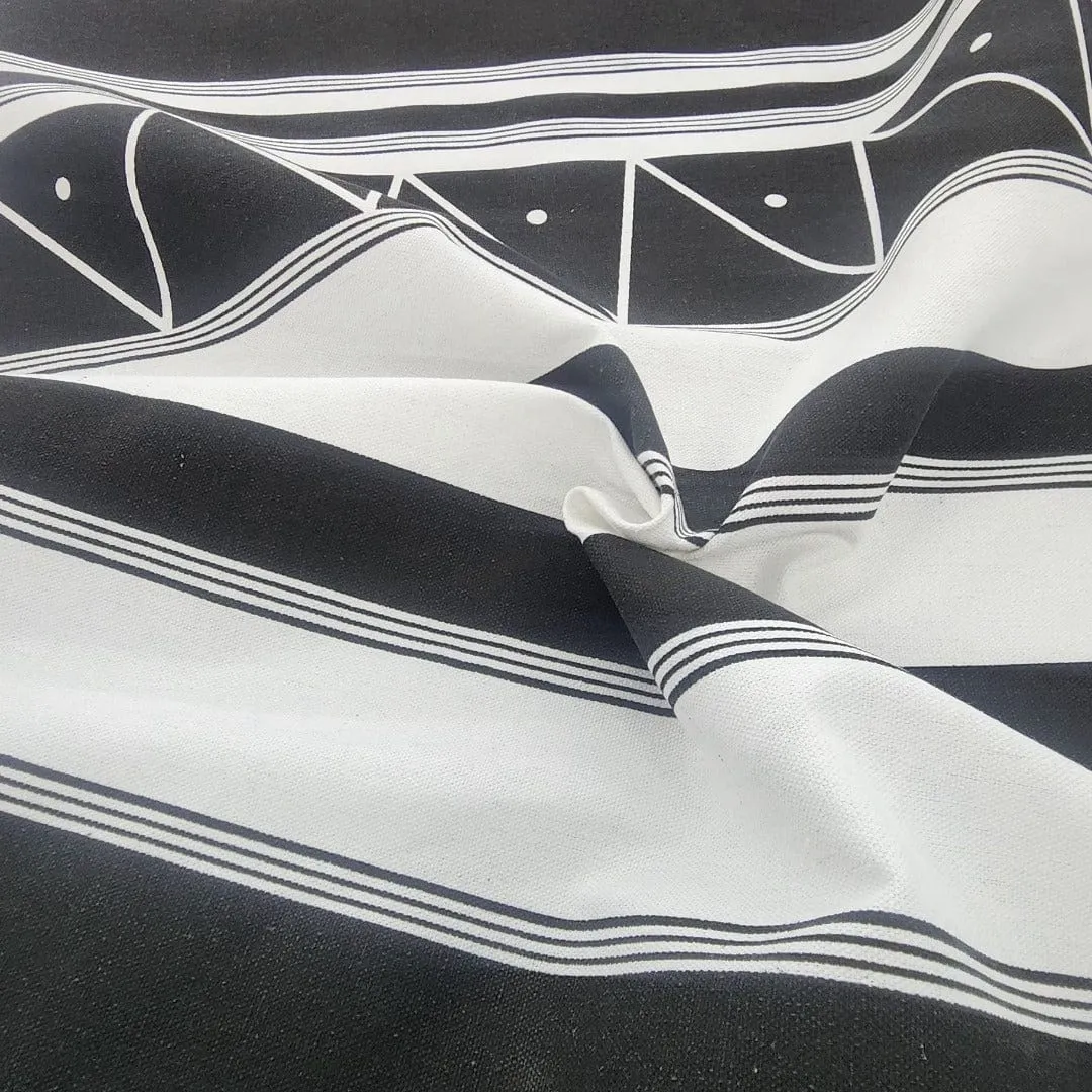 Printed Xhosa Fabric Dsn-3 150cm White