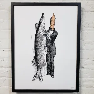 "Esox Duofold" (unframed) by Francisco Ramirez