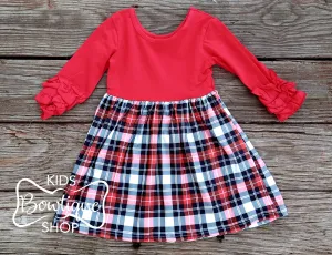 Red Plaid Icing Dress