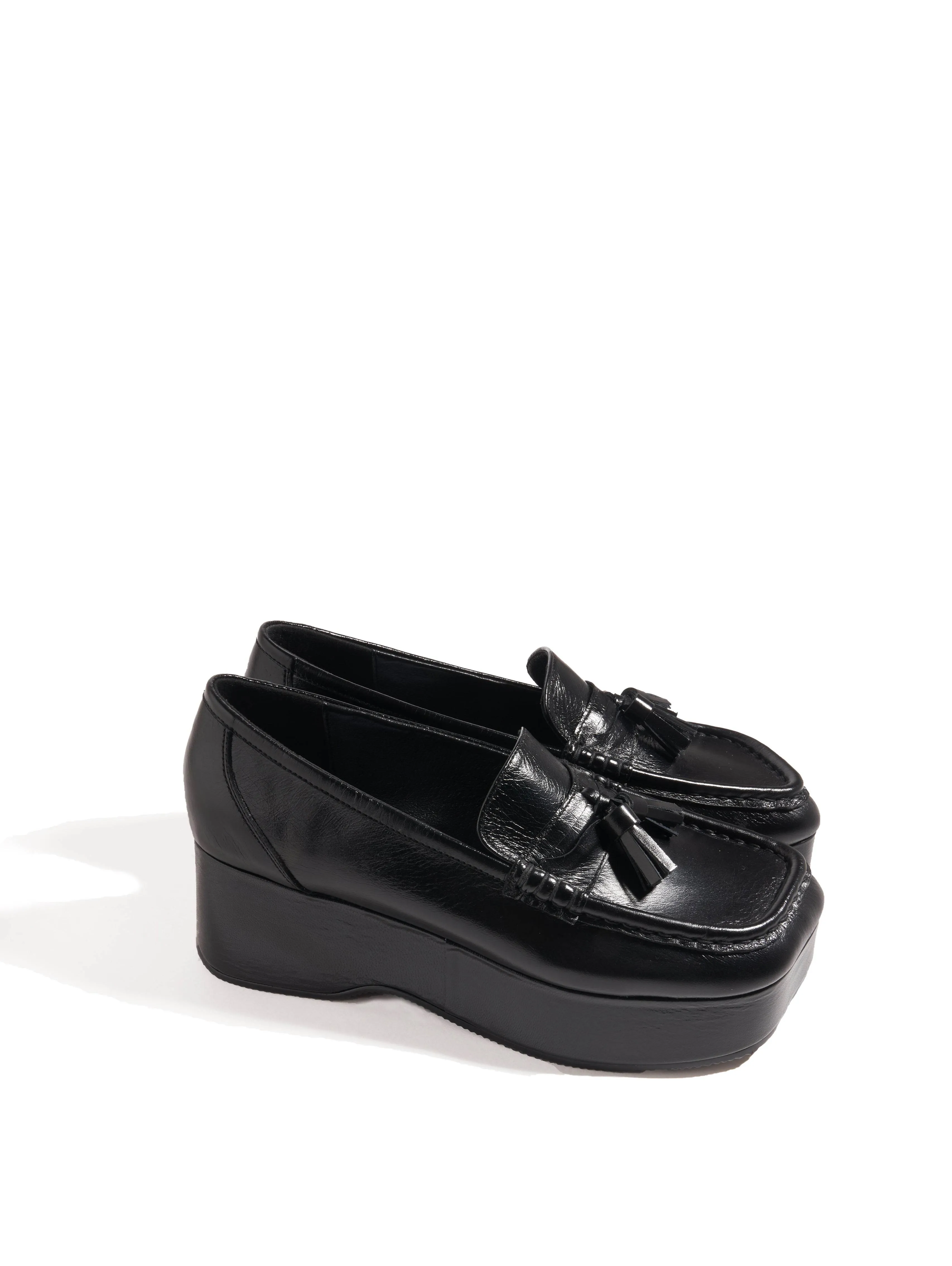 Roma platform loafers_Black