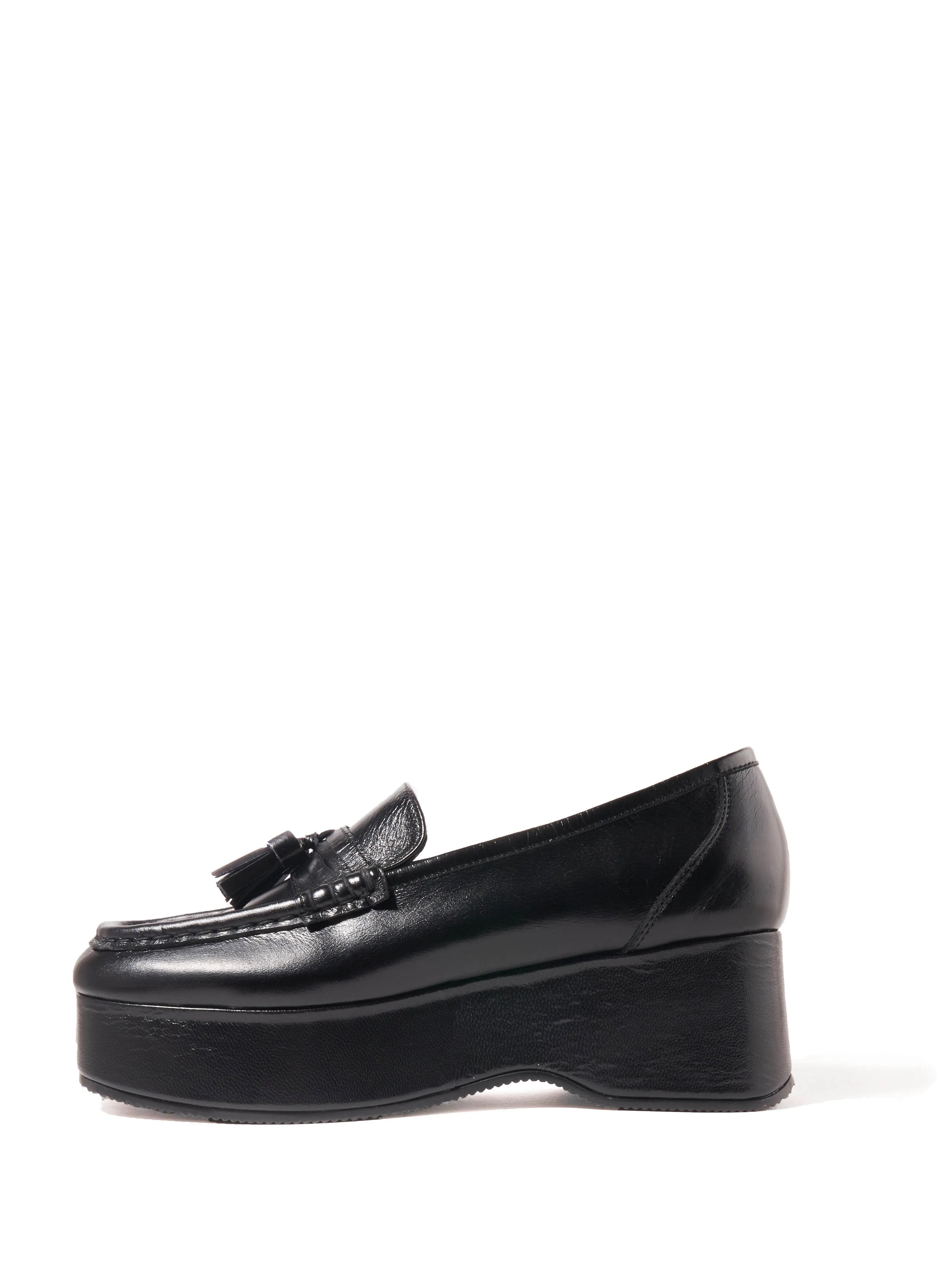 Roma platform loafers_Black