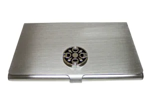Round Celtic Design Business Card Holder