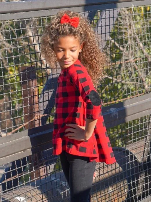 Sadie - "Buffalo Print Red Dress"