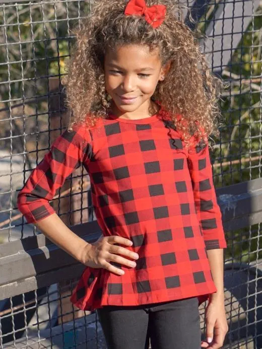 Sadie - "Buffalo Print Red Dress"