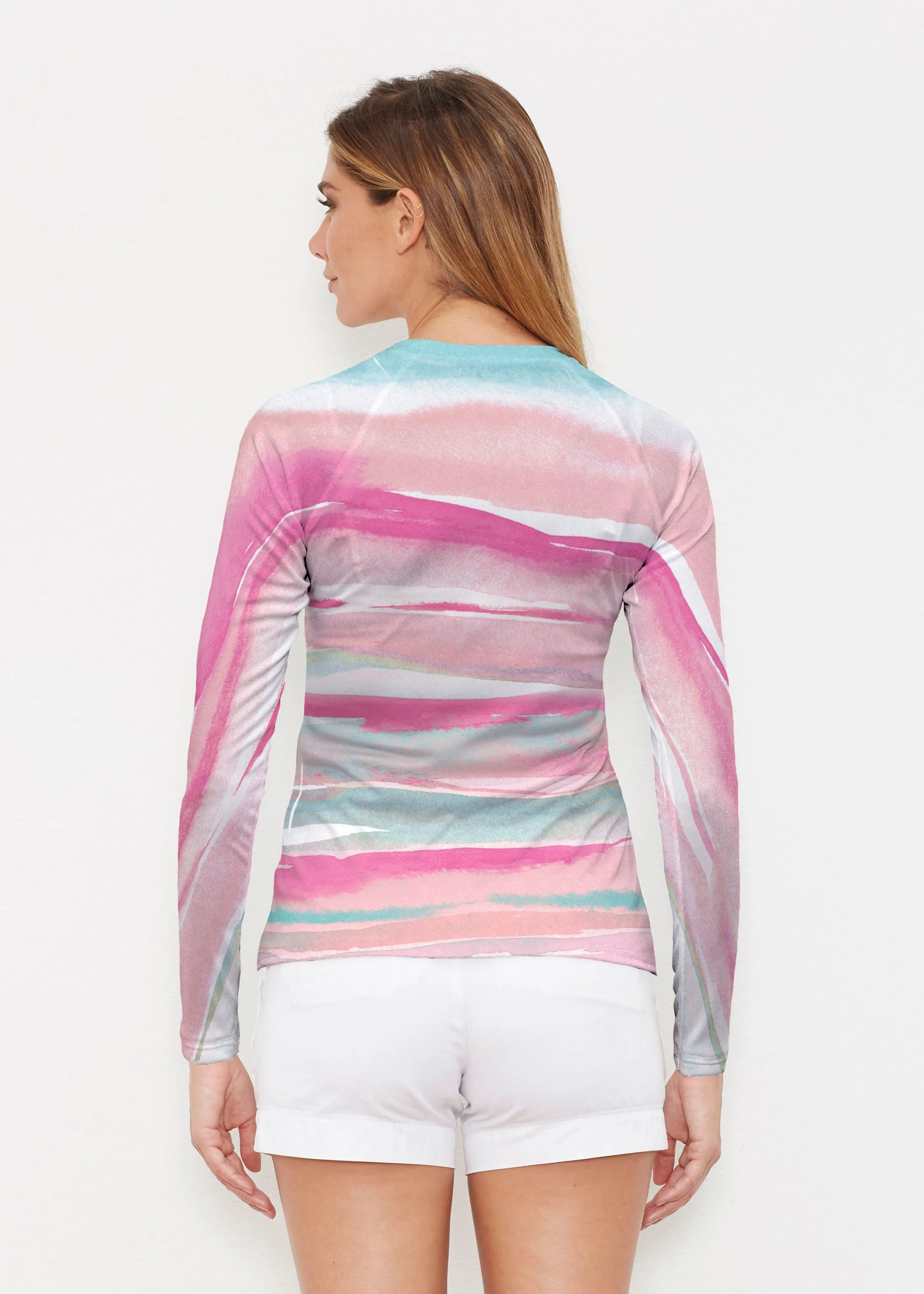 Sand Dunes Pink (16250) ~ Long Sleeve Rash Guard