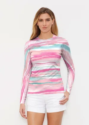Sand Dunes Pink (16250) ~ Long Sleeve Rash Guard