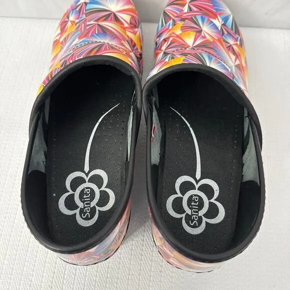 Sanita Clog Women's 10.5-11 US Original Professional Geometric 42 EU‎ Multicolor