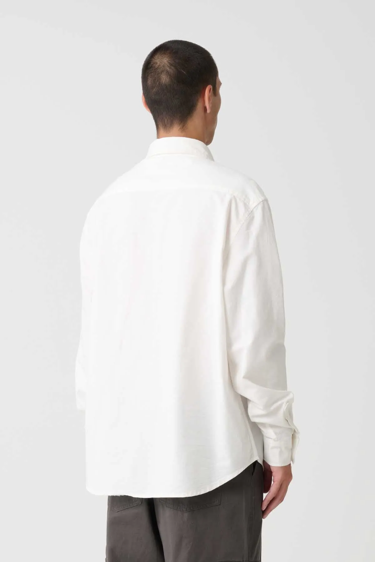 SCRIPT  OXFORD SHIRT - WHITE OXFORD