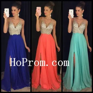 Sexy Beadings Prom Dresses,V-Neck Prom Dress,Evening Dress