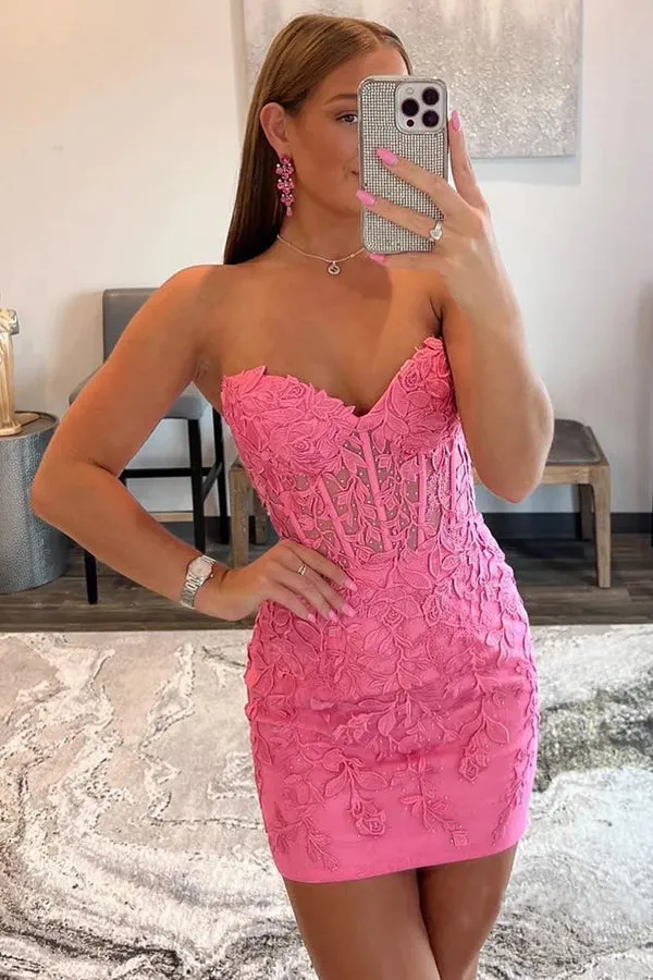 Sexy Elegant Lace Sweetheart Short Prom Dress Homecoming Dress HD0187