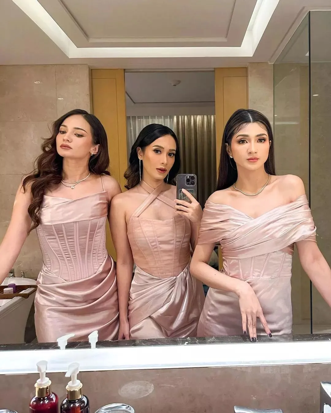 Sexy Soft Satin Msmatched Mermaid Floor Length Bridesmaid Dresses, SFWG00506