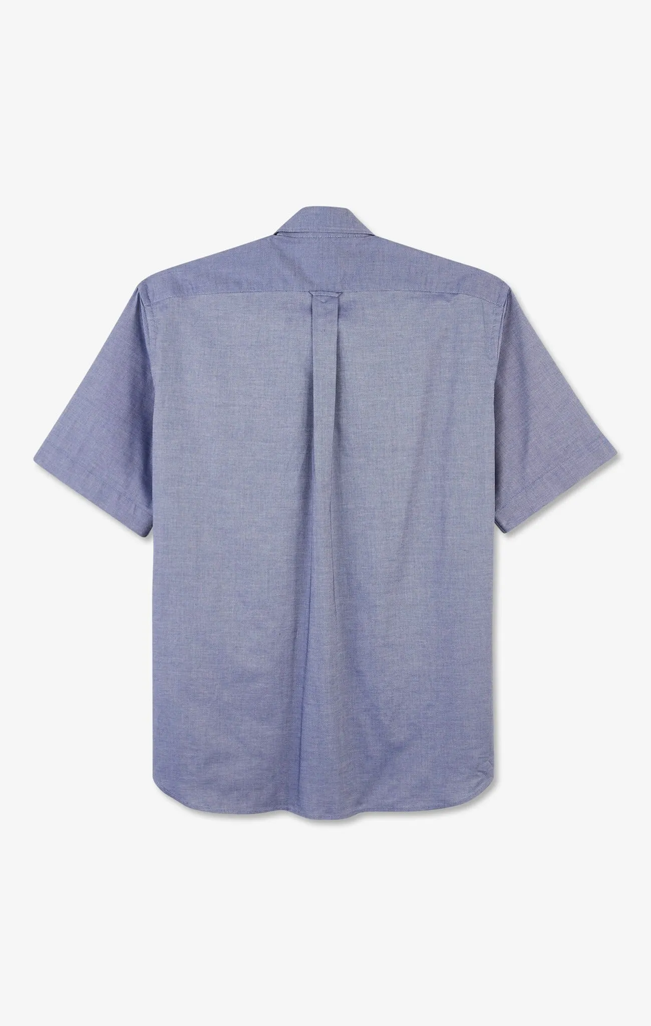Short sleeved navy cotton shirt