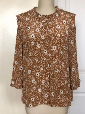 Silk Luxe Limited Edition Blouse with Mini Ruffle Detail ( Style# K101)