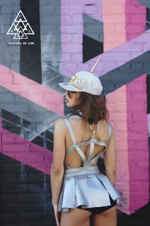 Silver Harness Mini Dress