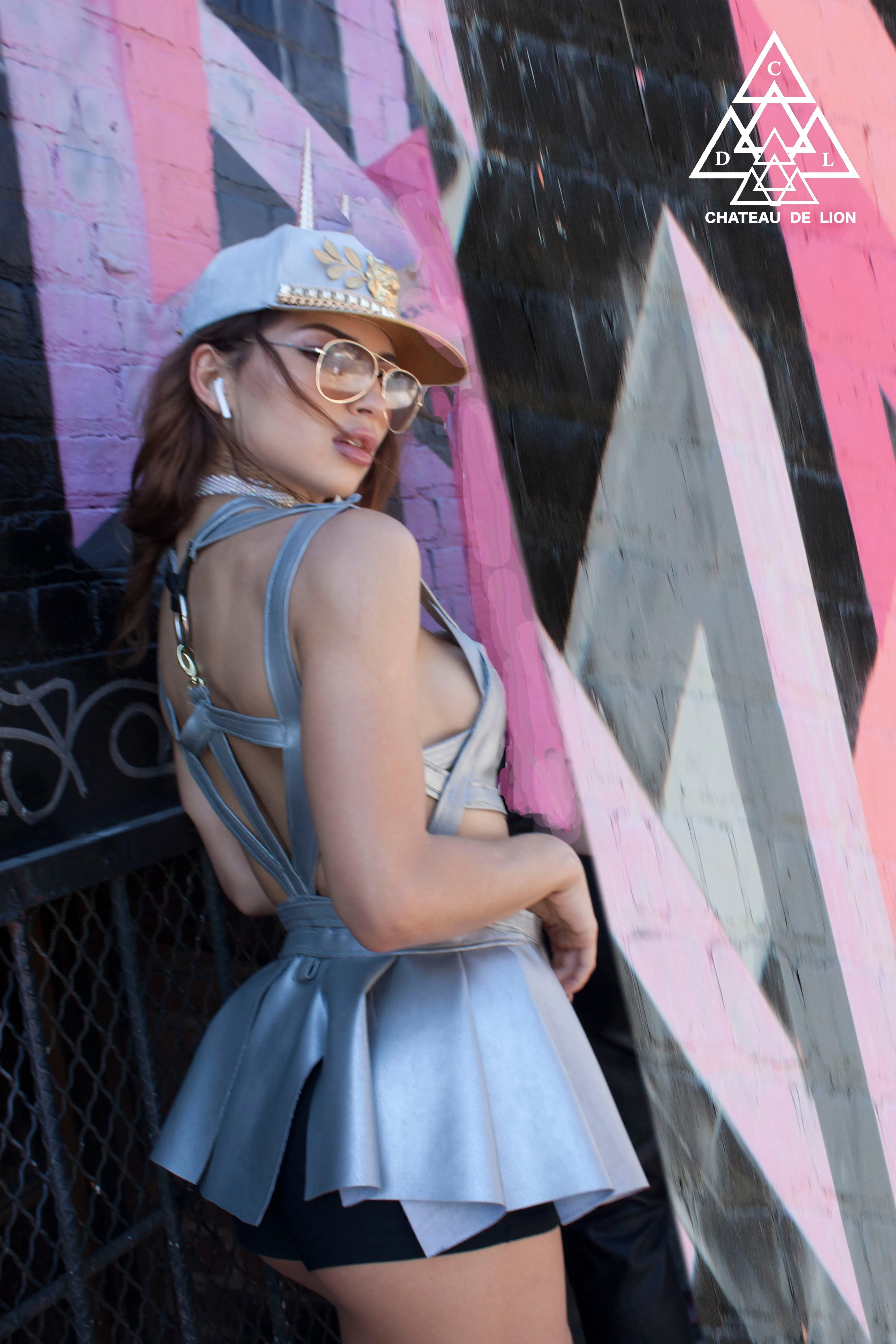 Silver Harness Mini Dress