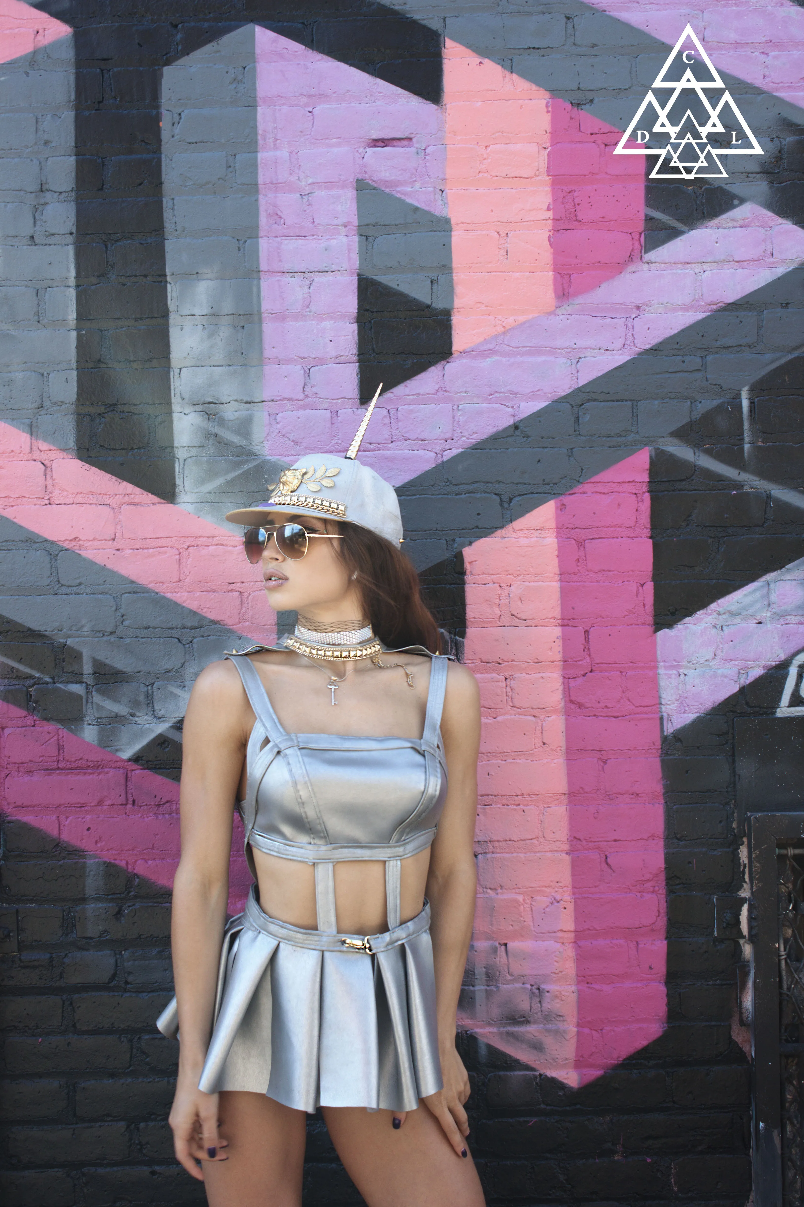 Silver Harness Mini Dress