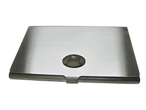 Silver Toned Football Business Card Holder
