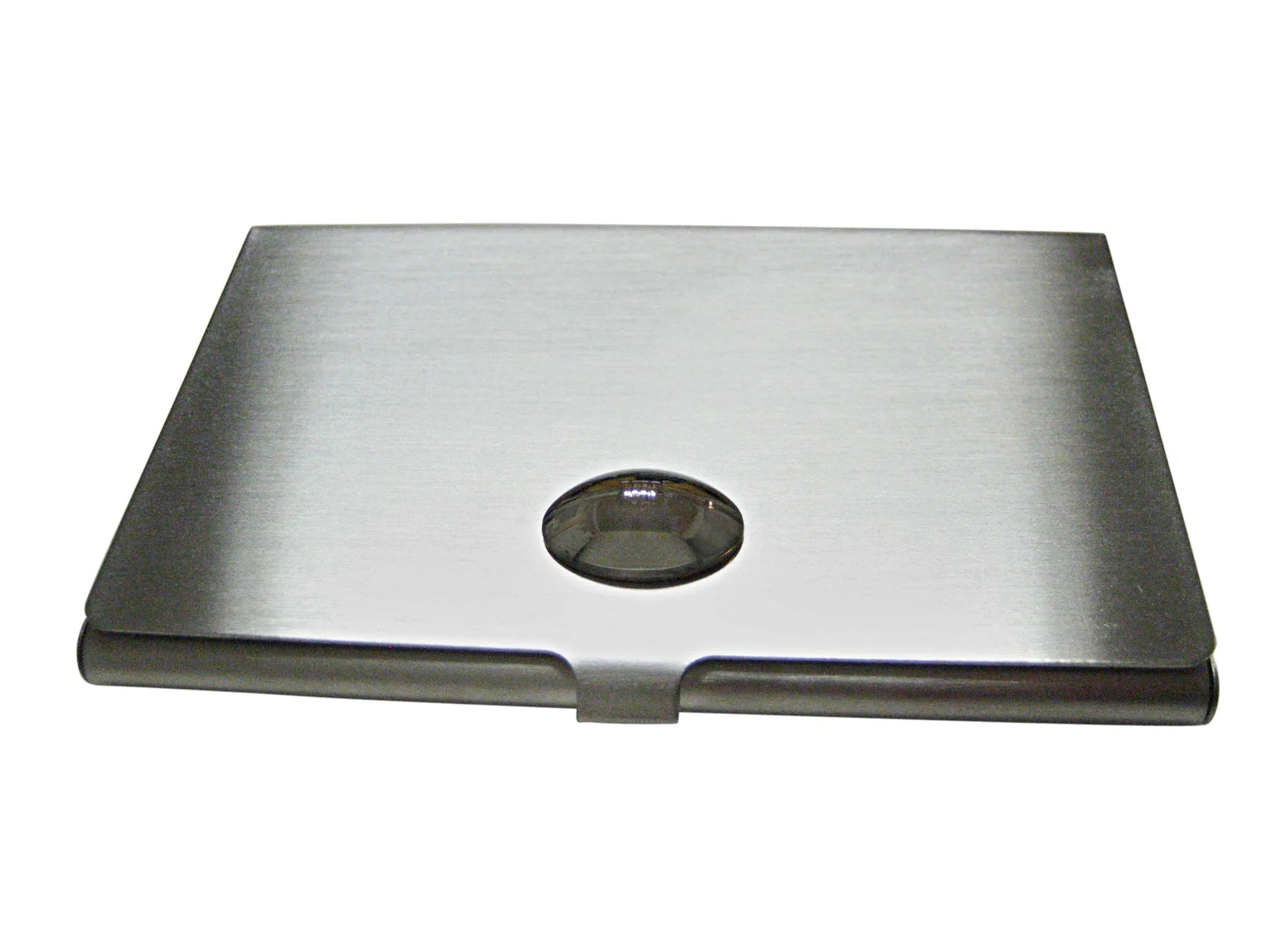 Silver Toned Football Business Card Holder