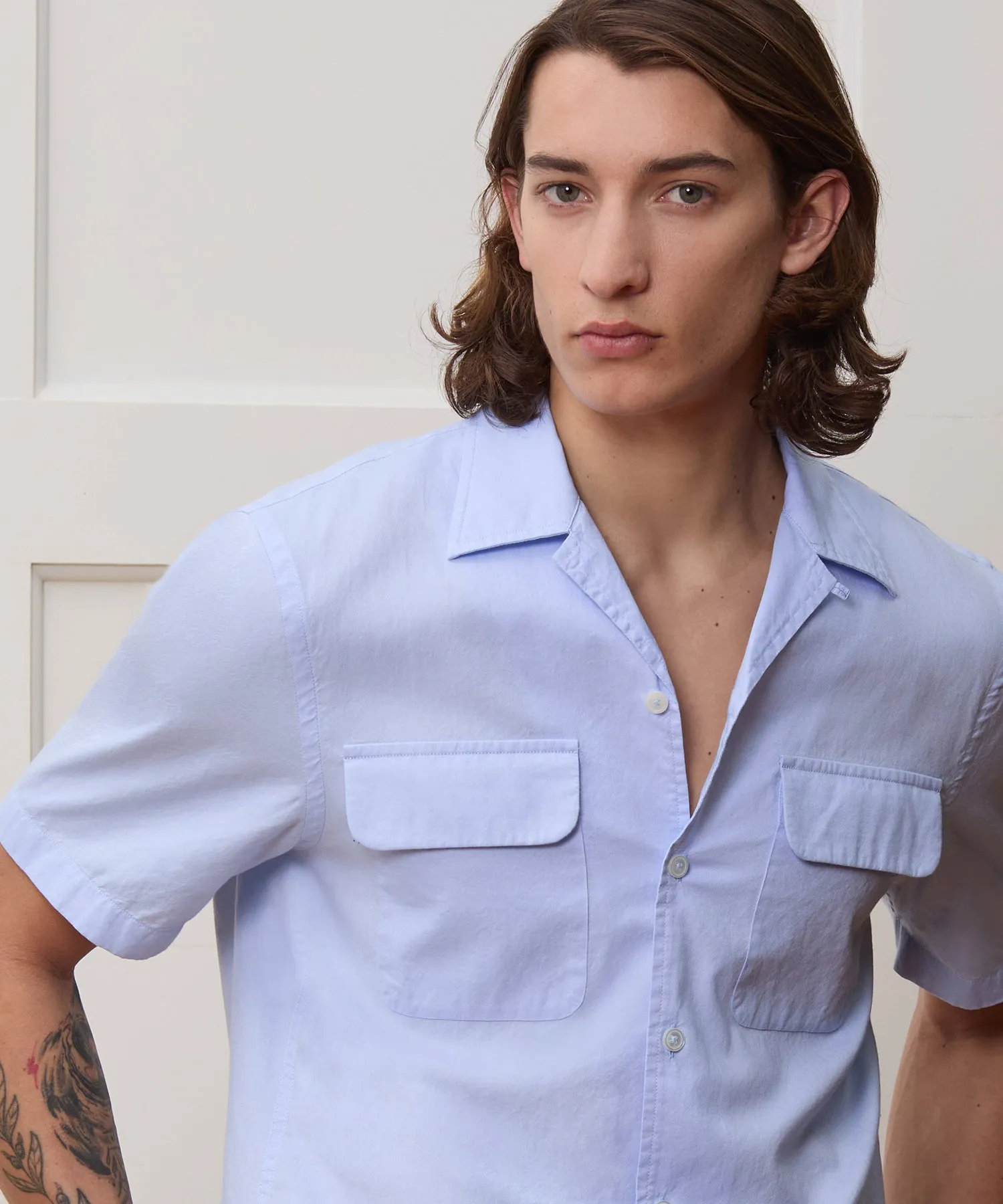Slim Fit Micro Oxford Shirt