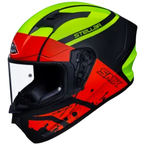 SMK HELMET - Stellar Squad Black Red Yellow Matt (MA234) Helmet