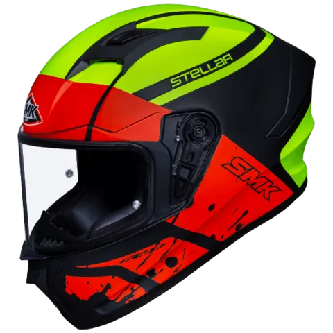 SMK HELMET - Stellar Squad Black Red Yellow Matt (MA234) Helmet