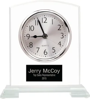 Square Glass Arch Clock