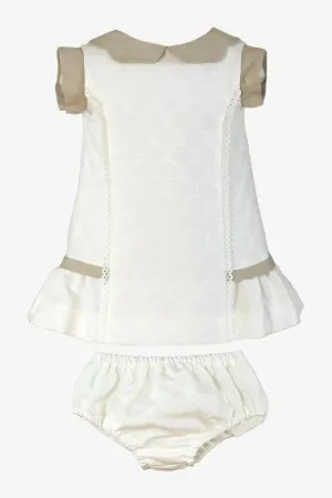 SS25 Baby Girls Miranda Cream Dress & Knickers