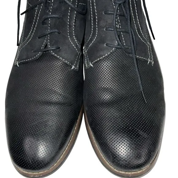 Steve Madden Men's Cherp Oxford, Black Nubuck, 11M US