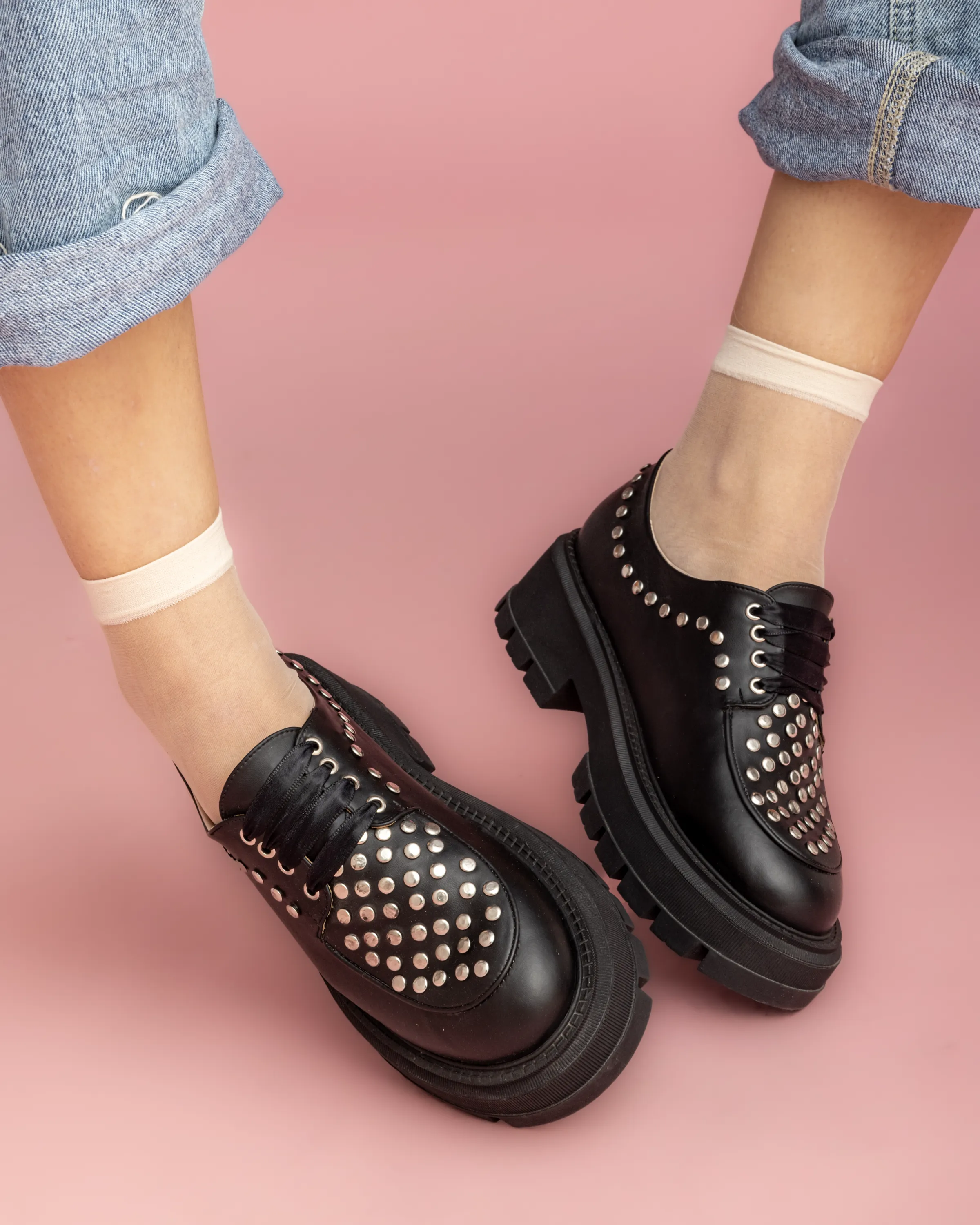 Studded Loafers - Black