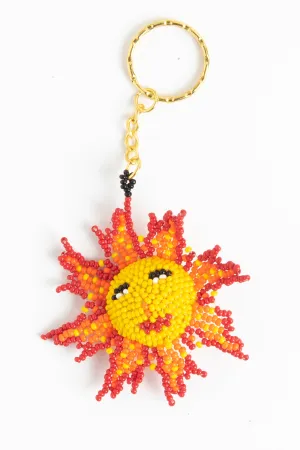 Sun with rays: orange, yellow