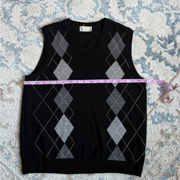 Super cool Neutral Brooks brothers 0 Marino wool Argyle sweater vest size M