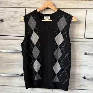 Super cool Neutral Brooks brothers 0 Marino wool Argyle sweater vest size M