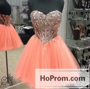 Sweetheart Short Beaded A-Line Prom Dresses Homecoming Dresses