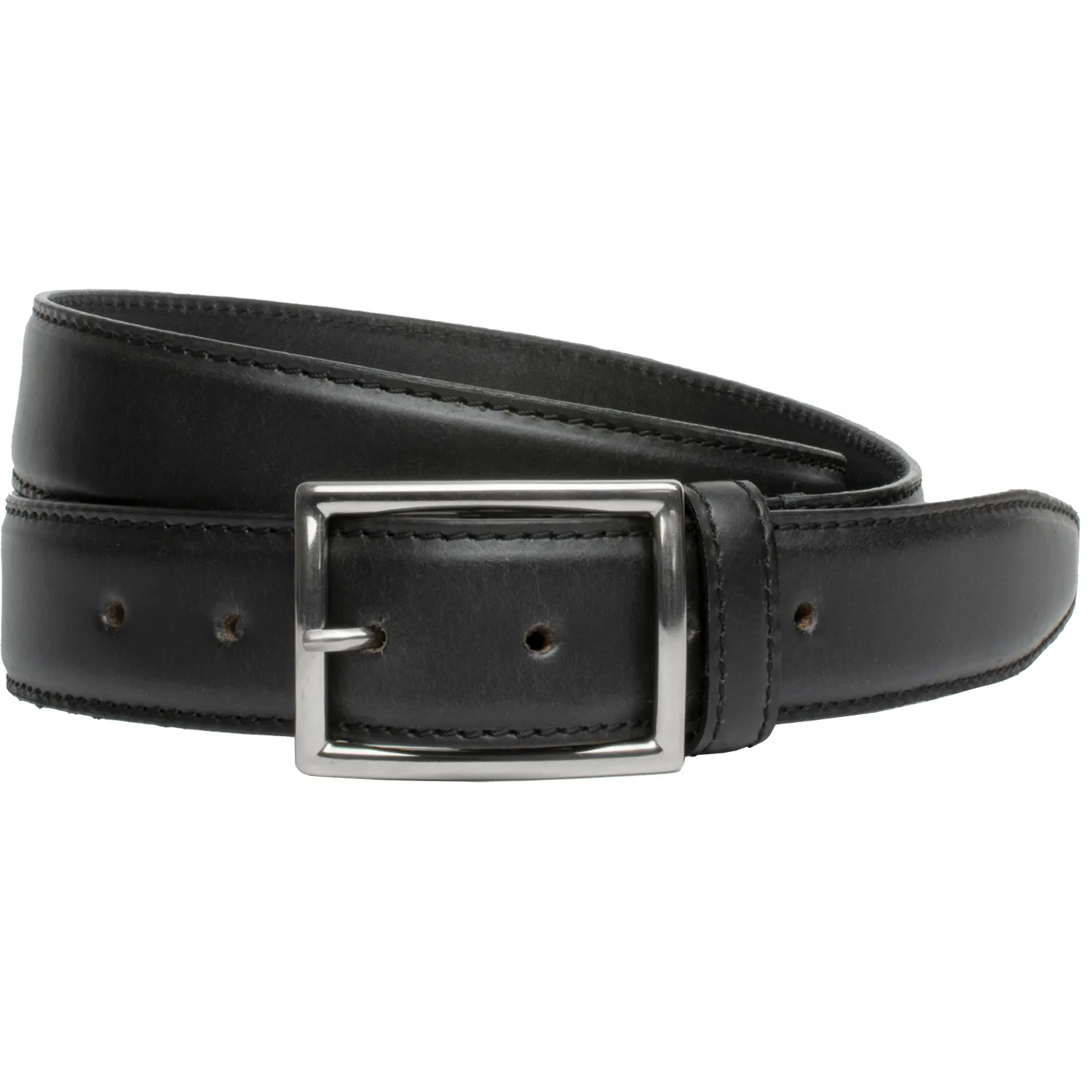 The Entrepreneur Titanium Black Leather Belt II by Nickel Smart®
