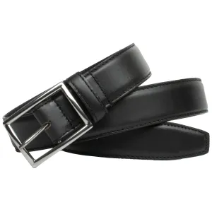 The Entrepreneur Titanium Black Leather Belt II by Nickel Smart®